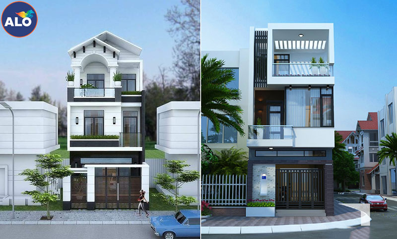 Nhà ống phù hợp với những gam màu sáng